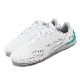 【PUMA】休閒鞋 MAPF1 Drift Cat Decima 男鞋 白 綠 皮革 賽車鞋 賓士(307196-03)