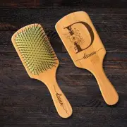 Personalised Organic Bamboo Paddle Brush