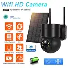 Solar Battery Powered Wireless WiFi Outdoor PTZ Home Security IP Camera System