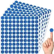 Number Labels Stickers - 7X Inventory Number Sticker Labels - 1 Inch Round Adhesive Decal 1 to 100 for Outdoor Indoor Locker Storage Toolbox