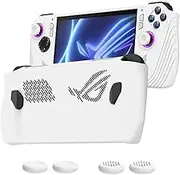 Silicone Case Compatible for ASUSS ROG Allys Gamings Handheld Protective Sleeve Cover Skin Case with Button Caps for ROG Allys Game Console Accessories(White)