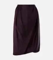 [Vivienne Westwood] Vivienne Westwood Drunken striped draped checked midi skirt AU 8 blue
