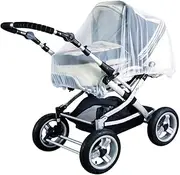 HAMPPLIES Stroller Mosquito Net Portable White Encryption Net for Travel Breathable Folding Design for Stroller Protection Against Insects Comfortable and Safe Sleeping