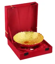 Decorative Bowl for Keys Entryway Table Brass Metal Home Gift 24K Gold Plated
