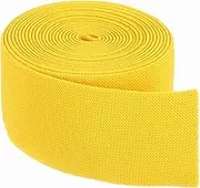 uxcell Elastic Bands for Sewing 7.5cm x 4.6m Yellow Knit Elastic Spool High Elasticity for Wigs, Waistband, Pants, Craft DIY Projects