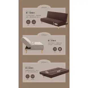 【H&D東稻家居】日式簡約布質沙發床/三人沙發/布沙發-3色【1054】-180cm