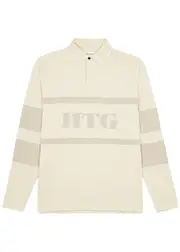 Honor The Gift Rugby Logo Cotton Polo Shirt - Cream - M M