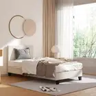 Single Size Bed Frame Mattress Base Platform Wooden Arched Slat Textured Bedhead