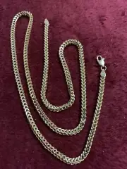 22 “ 10 Kt Yellow Gold Franko Chain 3mm Lobster Lock Scrap Or Wear