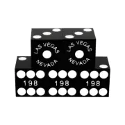Casino Professional CRAPS 5 Black Dice 19mm 3/4 Inch Yahtzee Dice Games Serial #