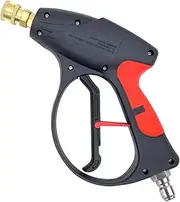 Pressure Washer Short Gun 3000 PSI,High Pressure Water Handle with 3/8" Plug and 1/4” Quick Connector,Suit for Car Wash