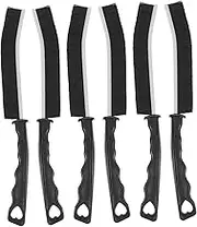 BELLIFFY 6pcs Grout Cleaning Brushes with Ergonomic Handle Multi Functional Tool for Window Tracks Corners and Hard to Reach Areas and Scratch Design for Kitchen and Bathroom Cleaning