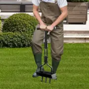 Manual Lawn Aerator Corer Plug Aerator T-Shaped Handle Grass Aerating Tool 3 Tin