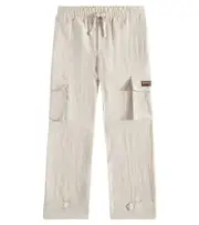 [Dolce & Gabbana Kids] Dolce & Gabbana Kids Logo linen cargo pants Y 14 beige