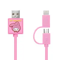 在飛比找誠品線上優惠-CAMINO美樂蒂二合ㄧ雙頭傳輸線Micro USB+Lig