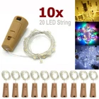10X 20LED Fairy Light Wine Bottle String Lights Cork Copper Wire Christmas Decor