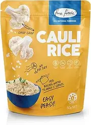 Fine Fettle Cauli Rice 50g - Carton of 6. No Added Nasties - 100% Natural, Gluten Free, Low Carb and Keto Friendly Cauliflower Ready Meals and Sides - Made from Australian Grown Cauliflower