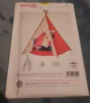 Burda Sewing Pattern 6559 Children's Tepee Tipi Tent Mat Cushions FF Uncut