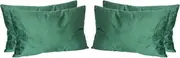 Nicola Spring Rectangle Velvet Pillow - Green - Pack of 4-60cm x 40cm - Soft Filled Decorative Throw Pillow Scatter Cushion with Pillowcase Cover & Inserts for Bed, Sofa Chairs