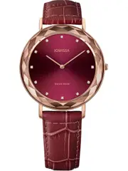 Jowissa J5.564.L Red Dial Leather Womens Watch