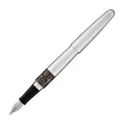 Pilot Metropolitan Animal Fountain Pen in Matte Silver - Python - Medium Point