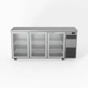 Skope BackBar 3 Glass Swing Door Fridge - BB.3.GSW - Stainless Steel - Right ...