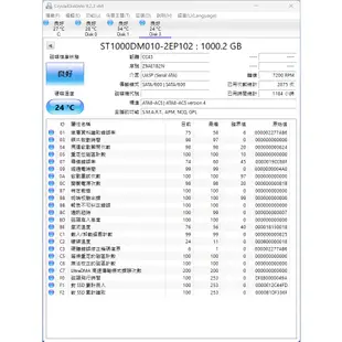 Seagate 希捷 新梭魚 1TB 極低 低使用時數硬碟 7200RPM 64MB SATA3 附時數圖 A