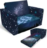 Kid Convertible Sofa Constellation Zodiac Sign Toddler Couch Lounger Sleeper NEW