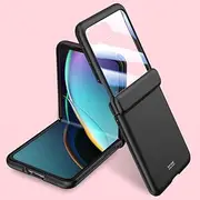 Cell Phone Flip Case Cover Compatible with Motorola Razr 40 Ultra Case with Front Screen Protector, Ultra-Thin Lightweight Case with Full Cover Hinge Protection Case Compatible with Motorola Razr 40 U