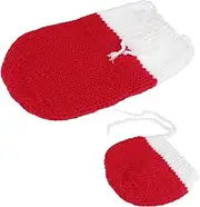 ORFOFE Hand-Knitted Cartoon Snowman Sleep Bag Baby Love Photo Prop Cotton Warm Sack for Boys and Girls Travel