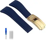 [Generic] Rubber Watch Strap For Tudor Wristband Black Blue Green Waterproof Silicon Watches Band 20mm 21mm watch strap