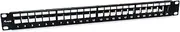 Equip 769327 24-Port Keystone Shielded Patch Panel, Black