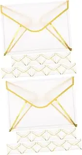 NUOBESTY 2sets Elegant Invitation Envelopes Letter Size Translucent for Cards Invitations 10pcs*2