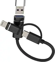 USB C Lightning Male to USB Female Adapter(2in1)OTG 3.0 Cable USB-A Port for iPhone 16 14 for Apple MacBook for iPad Compatible With Samsung Type C Data Transfer Adaptor Android Flash Drive Connector