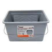 ROLLINGDOG Home Wall DIY Paint Tool Plastic Bucket 35x23.5x20cm Grey 10L