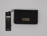 AIMEE KESTENBERG BLACK BIFOLD LEATHER CARD WALLET