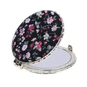 Mini Makeup Compact Pocket Floral Mirror Portable Two-side Foing Mir AU