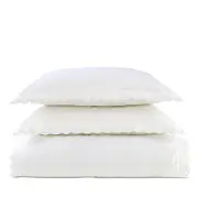 Christy Scallop Edge Duvet Cover Set, Full Queen