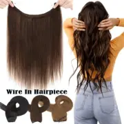 AU CLEARANCE Wire In Remy Human Hair Extensions Secret Headband Weft Blonde 120G