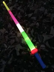 TWO Expanding Light-Up TOY Swords Perfect For Child Crossing Halloween Safety