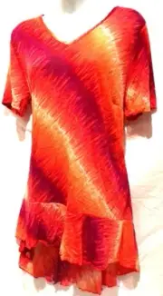 plus sz XXS (12) TS TAKING SHAPE Bittersweet Tunic Crinkle Hi Lo Top NWT!