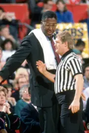 Head coach John Thompson Georgetown complains to an offici Basketball 1988 Photo