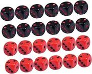 Totority 6-Sided Novelty Dice Set 24pcs Acrylic Dice Safe Rounded Edges Ideal for Ktv Parties