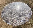 Natural Agate Coffee Round Table Top, Agate Geode Center Top Cyber Monday Sale