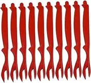HAKIDZEL Set of 10 Crab Forks Plastic Seafood Eating Tools Crab and Lobster Forks Easy for