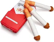 MUMUQ Plush Cigar Dog Toy 3 Packs, Large, Interactive Squeaky Cigarette Puppy Toys for Medium Breed Dogs