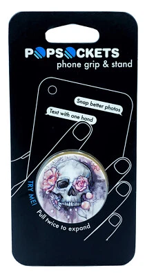 Popsockets Painted Skull Pastel Flower Phone Grip Popsocket Pop Socket PopGrip