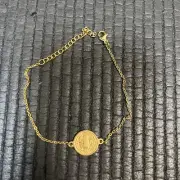 Saint Benedict Medal Coin Anklet