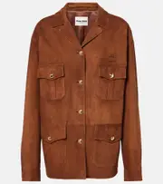 [Miu Miu] Miu Miu Suede jacket AU 12 brown
