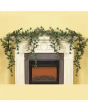 6ft Snowy Ming Pine Garland